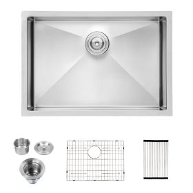 28 Inch Undermount Sink - 28"x18"x10" Undermount Stainless Steel Kitchen Sink 16 Gauge 10 Inch Deep Single Bowl Kitchen Sink Basin