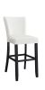 Solid Wood High elasticity High Bar Stool White (Set of 2)