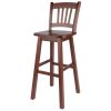 Fina Swivel Seat Bar Stool; Walnut