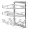 3-Tier Pull-out Kitchen Wire Basket Silver 18.5"x13.8"x22"