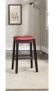 Burgundy PU Upholstery Bar Stool, Set of 2