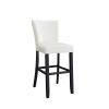 Solid Wood High elasticity High Bar Stool White (Set of 2)