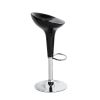 Set of 2 Swivel Adjustable Height Bar Stools, Black