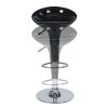 Set of 2 Swivel Adjustable Height Bar Stools, Black