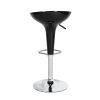 Set of 2 Swivel Adjustable Height Bar Stools, Black