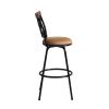 Adjustable Swivel Bar Stool, Set of 2, Faux Suede, Brown