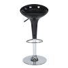 Set of 2 Swivel Adjustable Height Bar Stools, Black