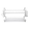 Multifunctional S-shaped Dual Layers Bowls & Dishes & Chopsticks & Spoons Collection Shelf Dish Drainer--YS