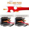 1pc Silicone Oven Rack Push Pull Tool With Longer Handle Ideal For Kitchen Oven; Toaster Oven; Air Fryer; Convection Oven And Small Kitchen Appliances