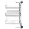 3-Tier Pull-out Kitchen Wire Basket Silver 18.5"x13.8"x22"