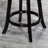 30" Bar Height X-Back Swivel Stool, Espresso Finish, Charcoal Fabric Seat