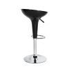 Set of 2 Swivel Adjustable Height Bar Stools, Black