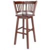 Fina Swivel Seat Bar Stool; Walnut