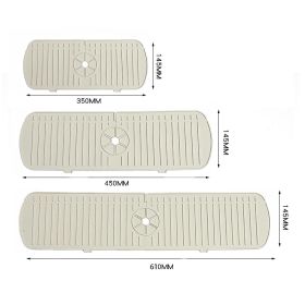 Home Fashion Silicone Draining Pad (Option: Beige-S 350x145x5mm)