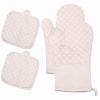 Kitchen Oven Glove High Heat Resistant 350 Degree Extra Long Oven Mitts 4pcs Set