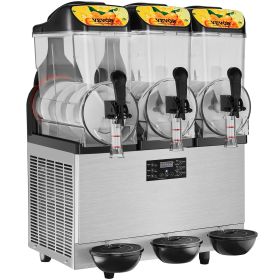 VEVOR 2 x 12L / 3.2 Gal Commercial Slush Machine Margarita Smoothie Frozen Drink (Capacity: 3 x 12L / 3.2 Gal)