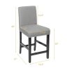 25 Inch Kitchen Chairs with Rubber Wood Legs