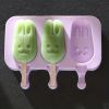 1pc Silicone Ice Cream Mold + Lid + 50pcs Ice Cream Stick Silicone Ice Cube Ice Cream Household Homemade Stick Ice Pop Mold Ice Hockey Mold Ice Cream