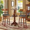 25.5-Inch 360-Degree Bar Swivel Stools with Leather Padded