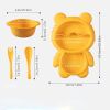 1pc Bear Shaped Dinner Plate Set; Kitchen Multi-functional Small Plaid Fruit Salad Plate