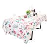 Muwago Christmas Garland Trimming Printed Fabric Tablecloth For Dining Room Decoration Washable Anti-Stain Anti-Oil Table Cover