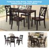 5-Piece Dining Table Set Home Kitchen Table and Chairs Wood Dining Set