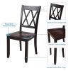 5-Piece Dining Table Set Home Kitchen Table and Chairs Wood Dining Set