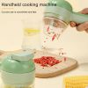 1pc 4 In 1 Vegetable Chopper Handheld Electric Vegetable Cutter Set Portable Wireless Garlic Mud Masher Garlic Press And Slicer Set Multifunctional El