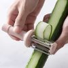 1pc Stainless Steel Peeling Knife, Multifunctional Grater, Fruit Peeler, Three-blade Melon Fruit Potato Planer, Kitchen Accessories